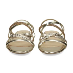 LÓPEZ Sandalias planas de Mujer 24640 MULTI PLATINO