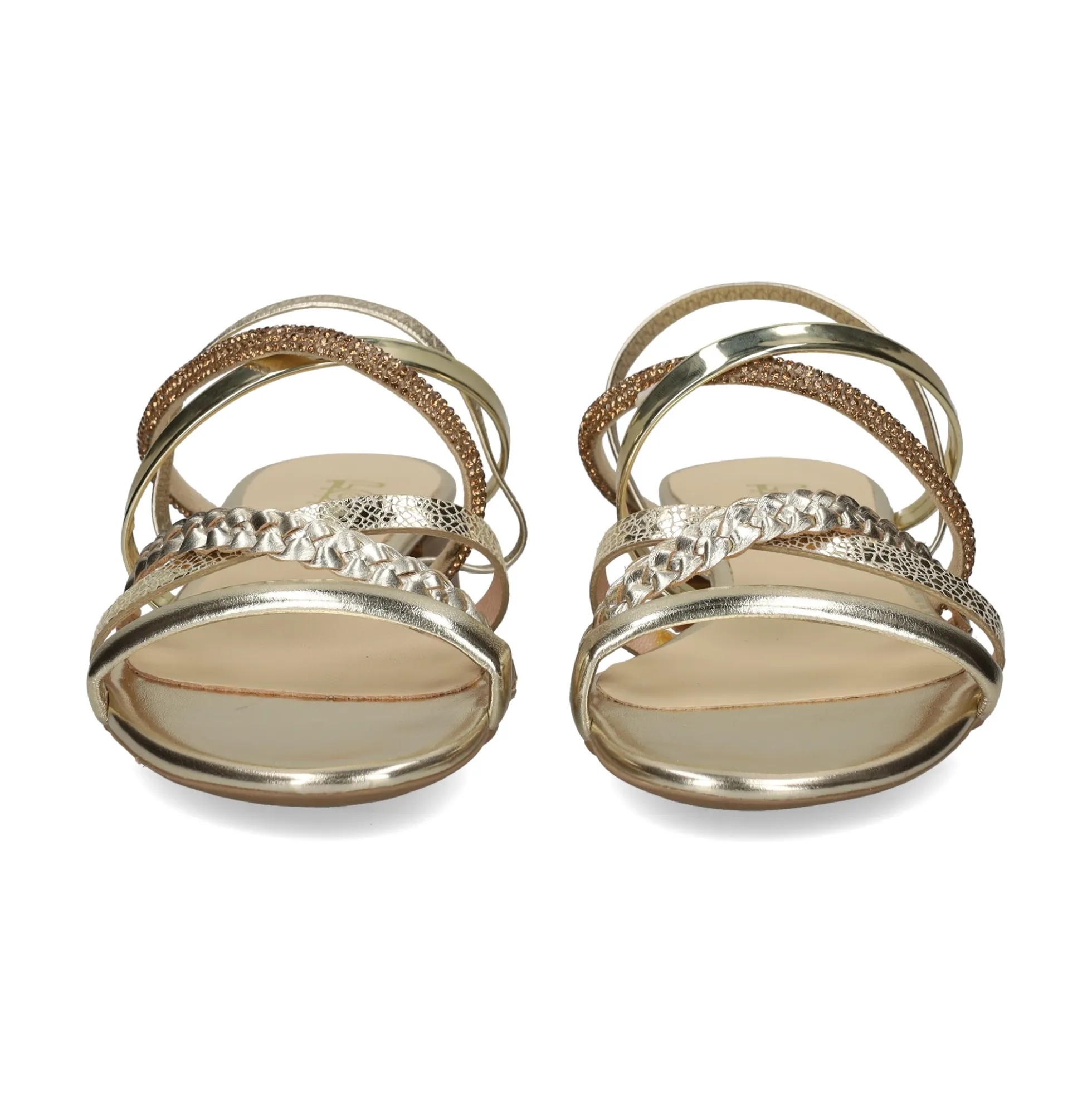 LÓPEZ Sandalias planas de Mujer 24640 MULTI PLATINO