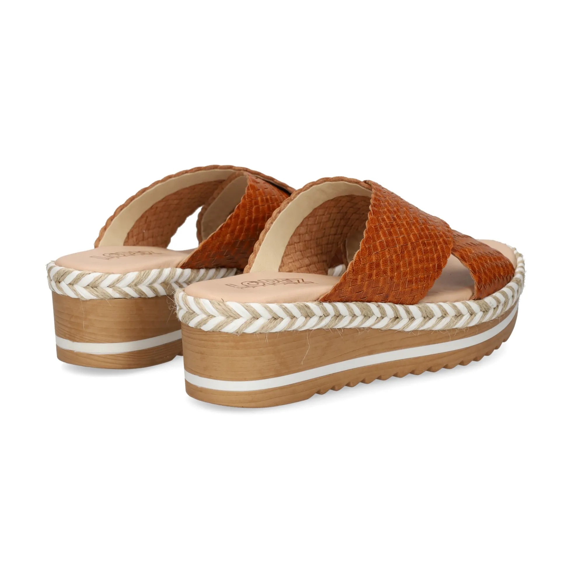LÓPEZ Sandalias planas de Mujer 16257 TAN