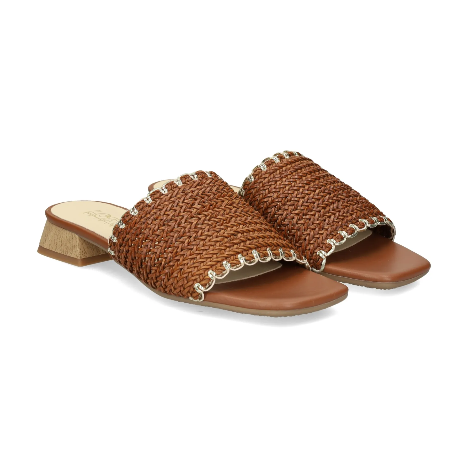 LÓPEZ Sandalias planas de Mujer 24505 TABACO