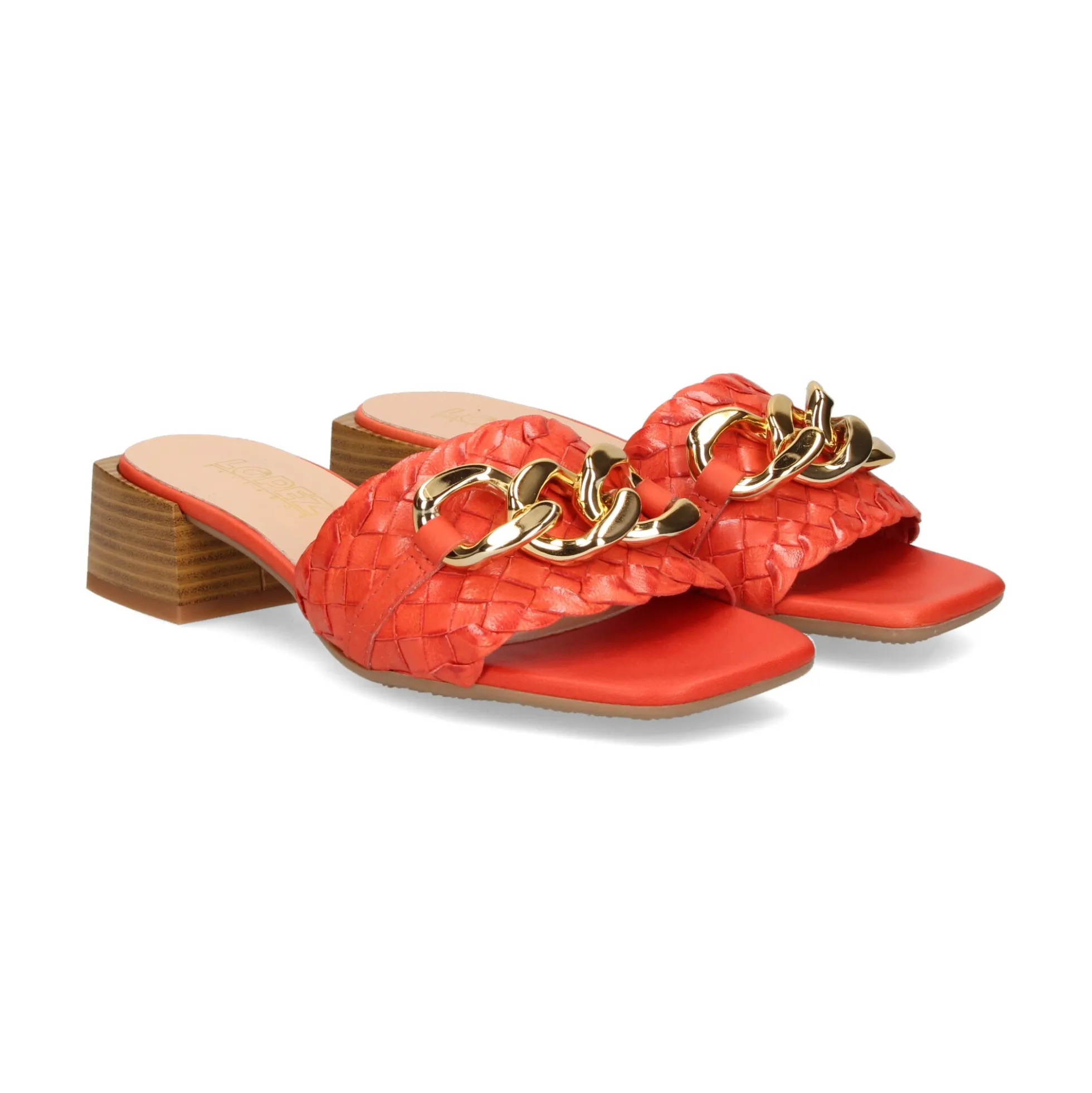 LÓPEZ Sandalias planas de Mujer 22691 NARANJA