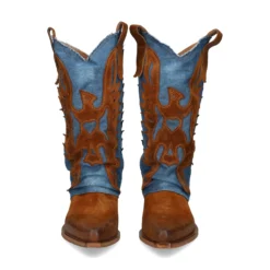 METISSE Botines con tacón de Mujer DX679 CUOIO/JEANS