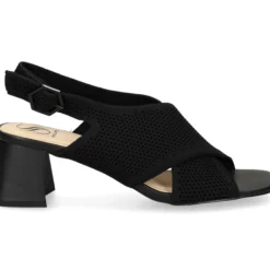 MISS ELASTIC Sandalias con tacón de Mujer 73040 05 NEGRO
