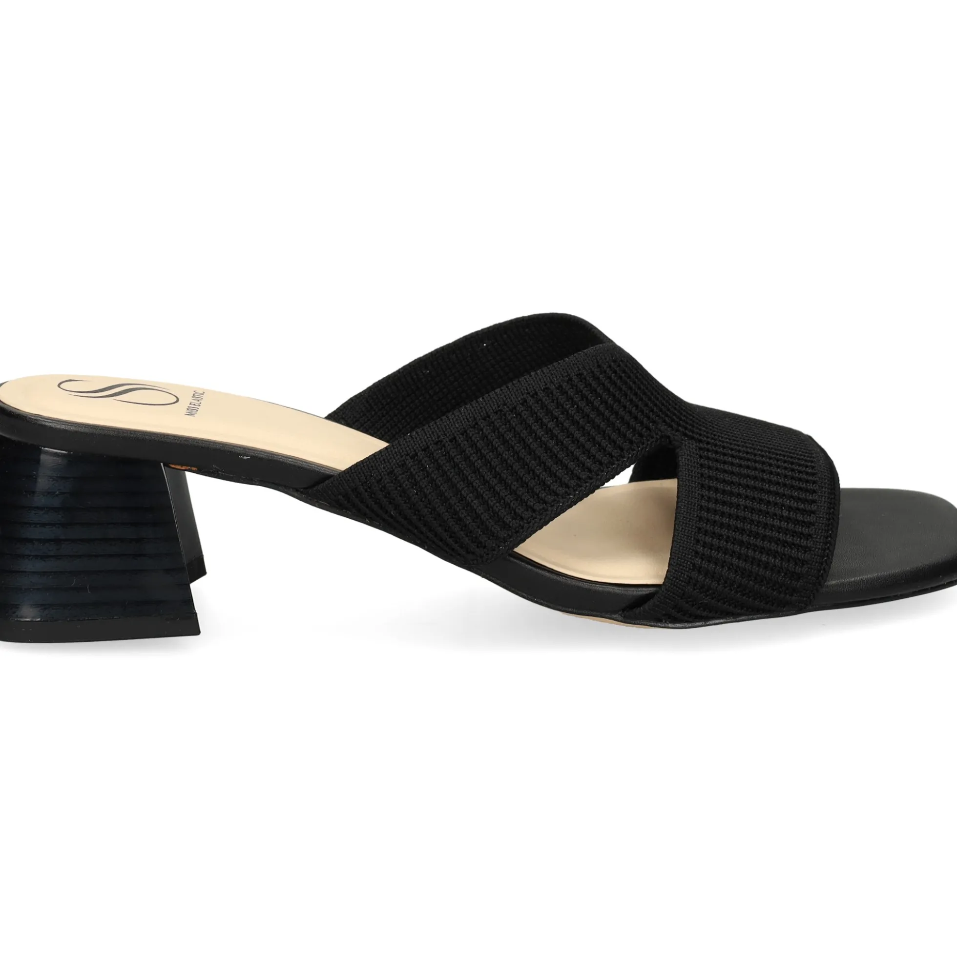 MISS ELASTIC Sandalias con tacón de Mujer 73033 05 NEGRO