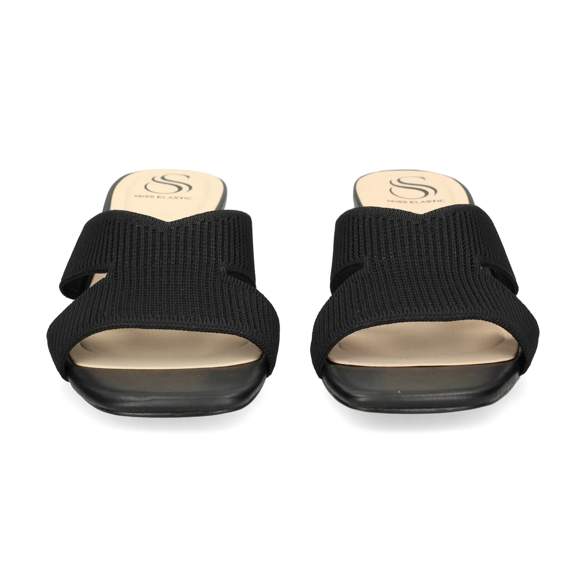 MISS ELASTIC Sandalias con tacón de Mujer 73033 05 NEGRO