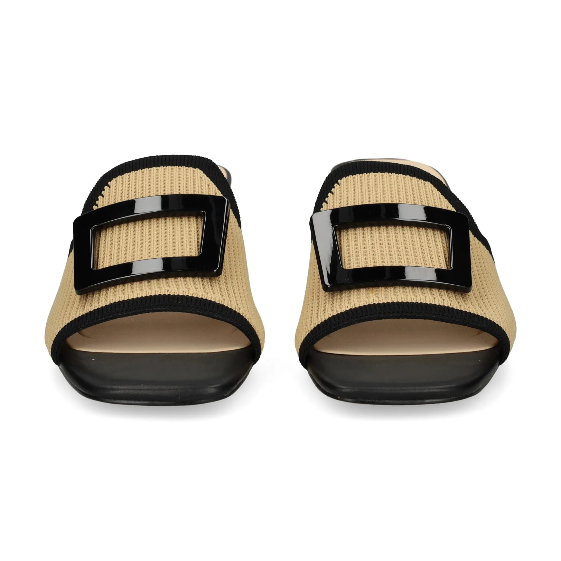 MISS ELASTIC Sandalias con tacón de Mujer 73032 72 CAMEL-NEGRO