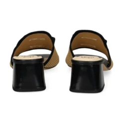 MISS ELASTIC Sandalias con tacón de Mujer 73032 72 CAMEL-NEGRO
