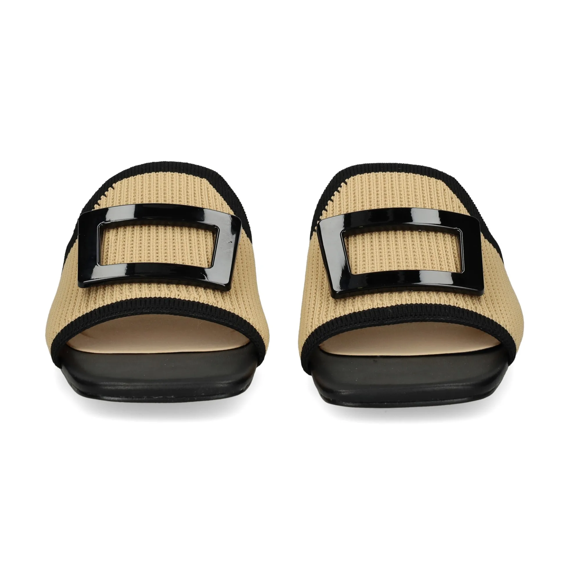 MISS ELASTIC Sandalias con tacón de Mujer 73024 72 CAMEL-NEGRO