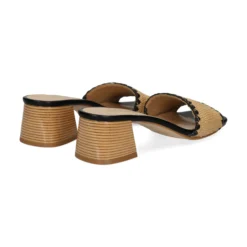 MISS ELASTIC Sandalias con tacón de Mujer 70091 72 CAMEL/NEGRO