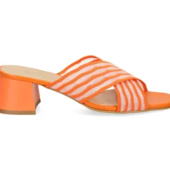 MISS ELASTIC Sandalias con tacón de Mujer 70072 56 MANDARINA