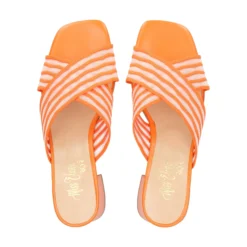 MISS ELASTIC Sandalias con tacón de Mujer 70072 56 MANDARINA