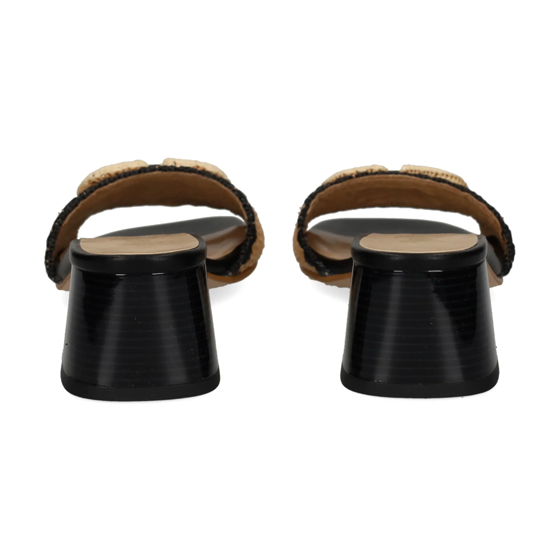 MISS ELASTIC Sandalias con tacón de Mujer 70090 72 CAMEL/NEGRO