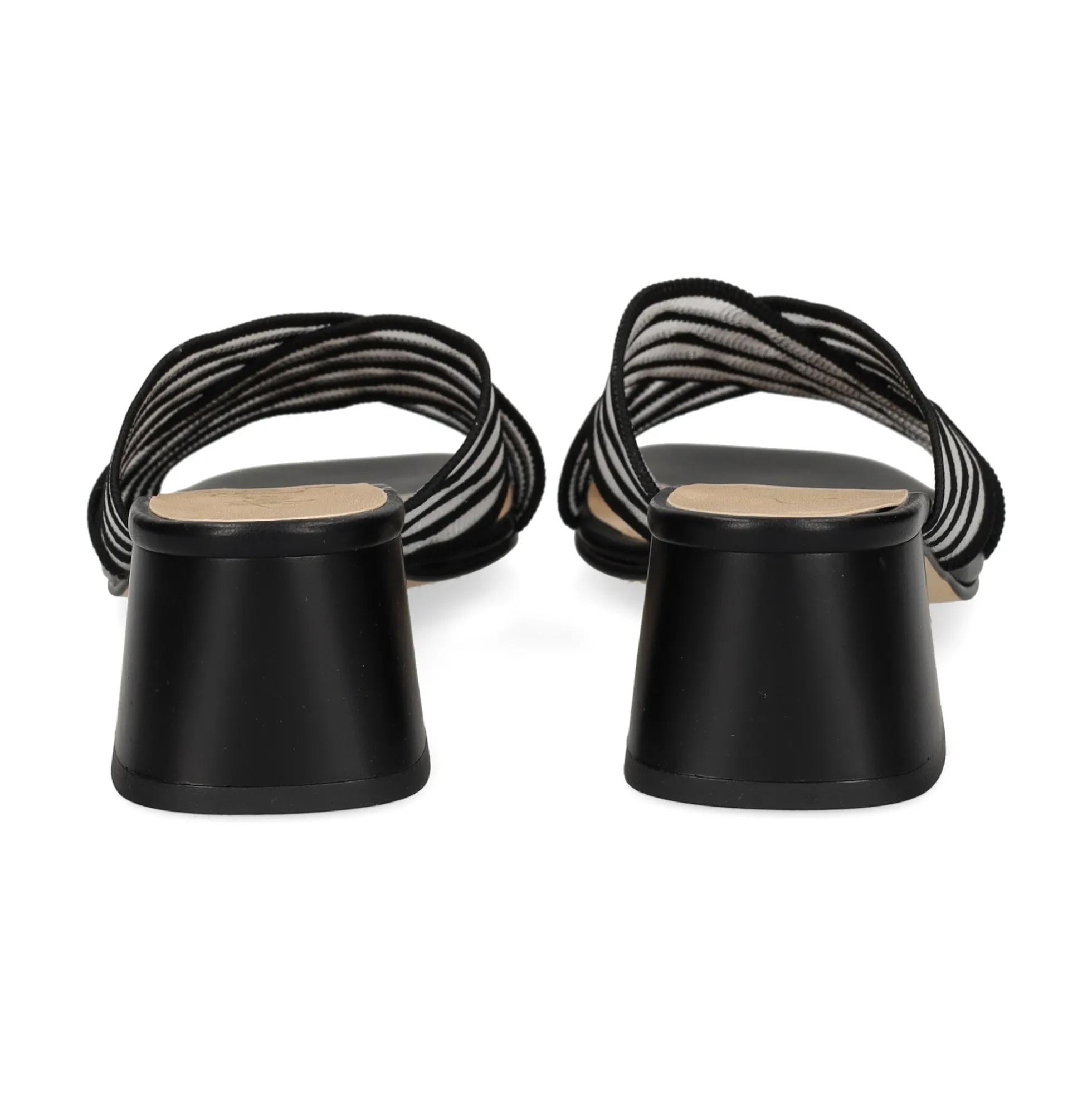 MISS ELASTIC Sandalias con tacón de Mujer 70072 05 NEGRO