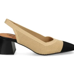 MISS ELASTIC Zapatos de tacón medio de Mujer 76563 72 CAMEL/NEGRO