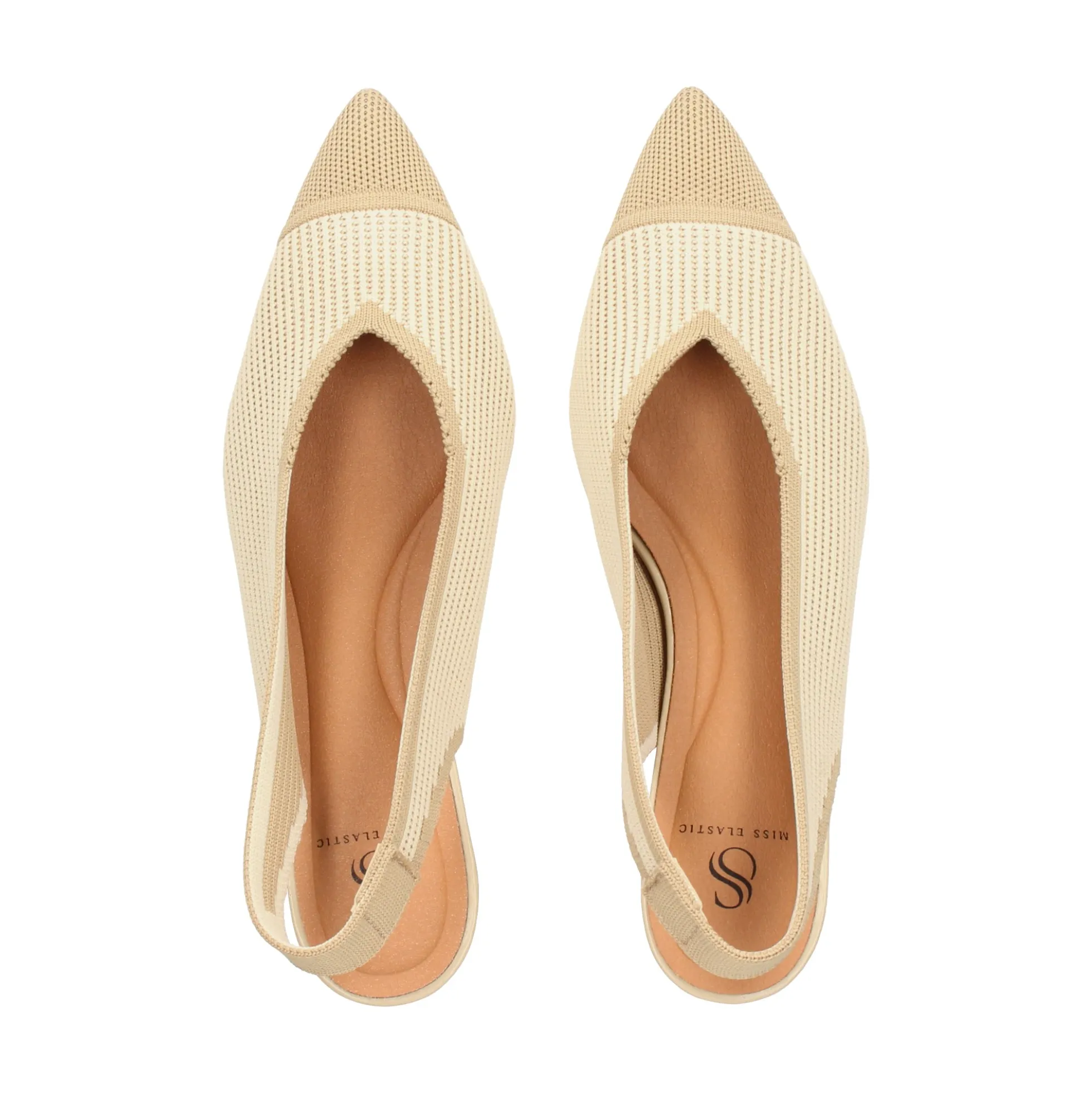 MISS ELASTIC Zapatos de tacón medio de Mujer 76535 3V CREMA/AVENA