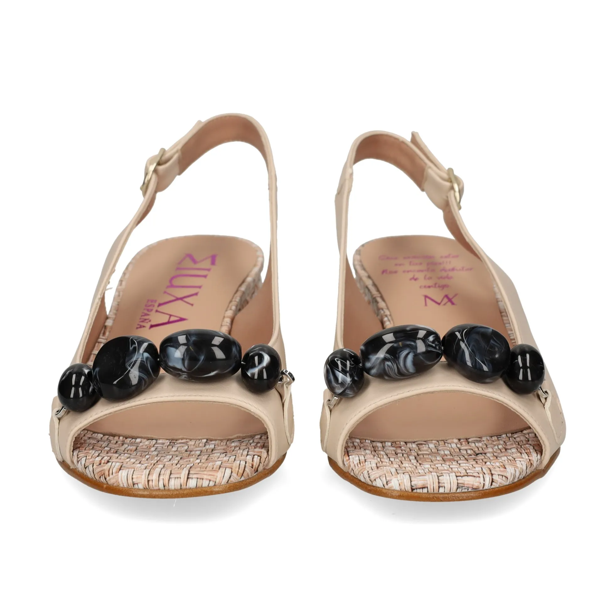 MIUXA Sandalias con tacón de Mujer VEROCA LAPONIA/BEIGE
