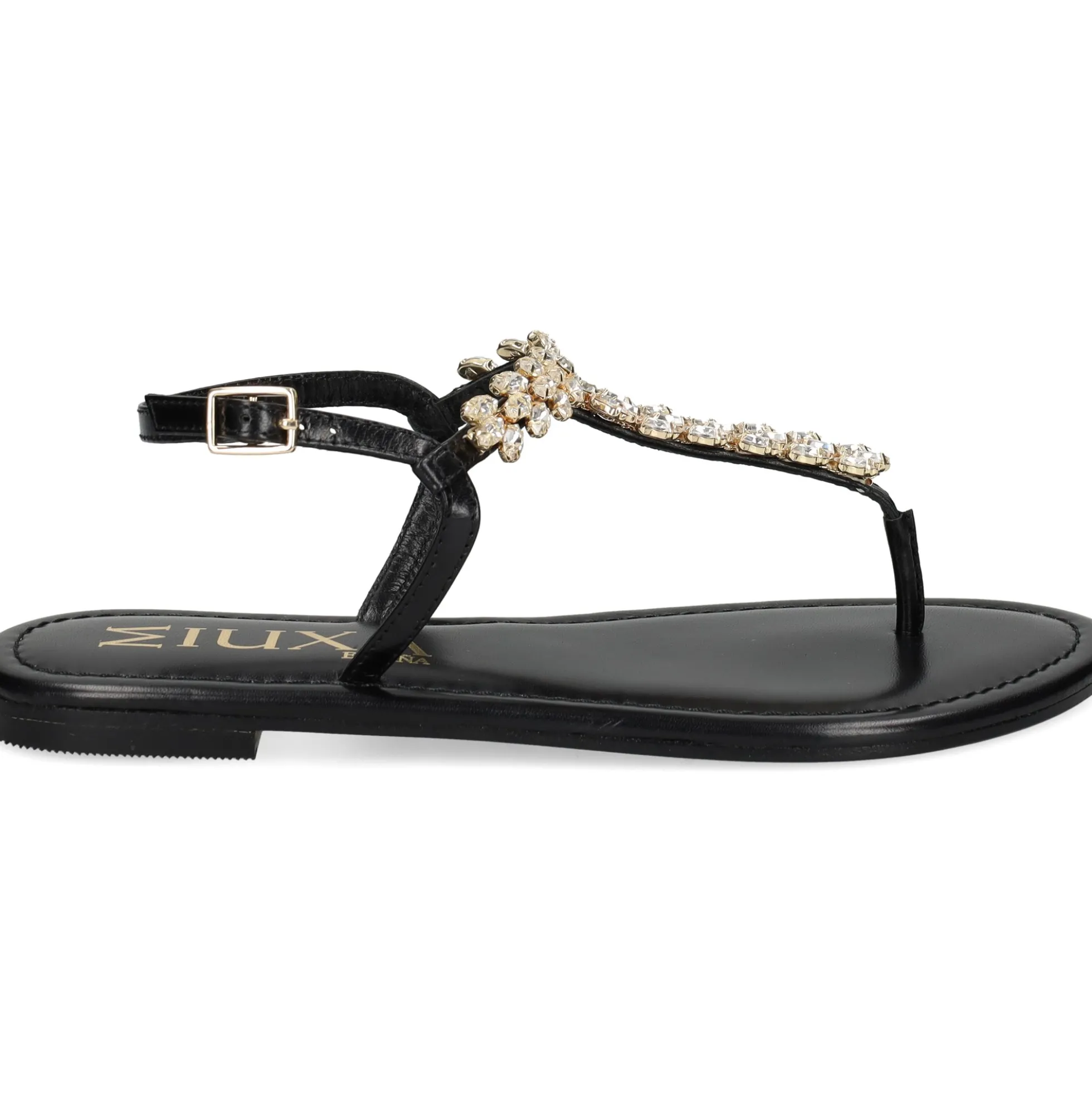MIUXA Sandalias planas de Mujer XAVI NEGRO