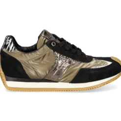 MJUS Zapatillas de Mujer L14125 NERO+ARGENTO+