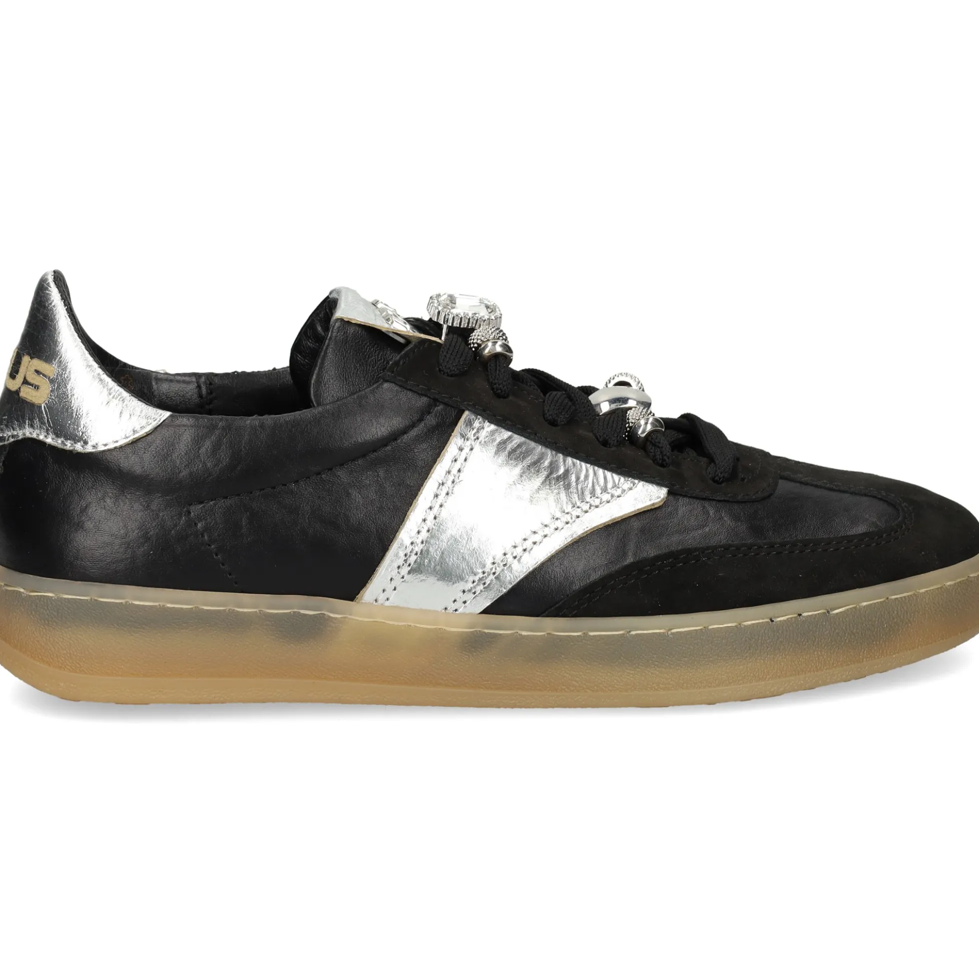 MJUS Zapatillas de Mujer T94172 NERO+ARGENTO
