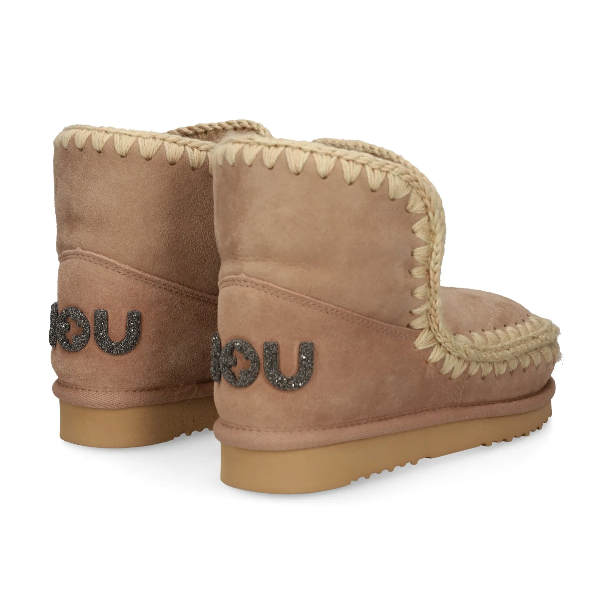 MOU Botines planos de Mujer ESKIMO 18 GLITTER LOGO CAMEL