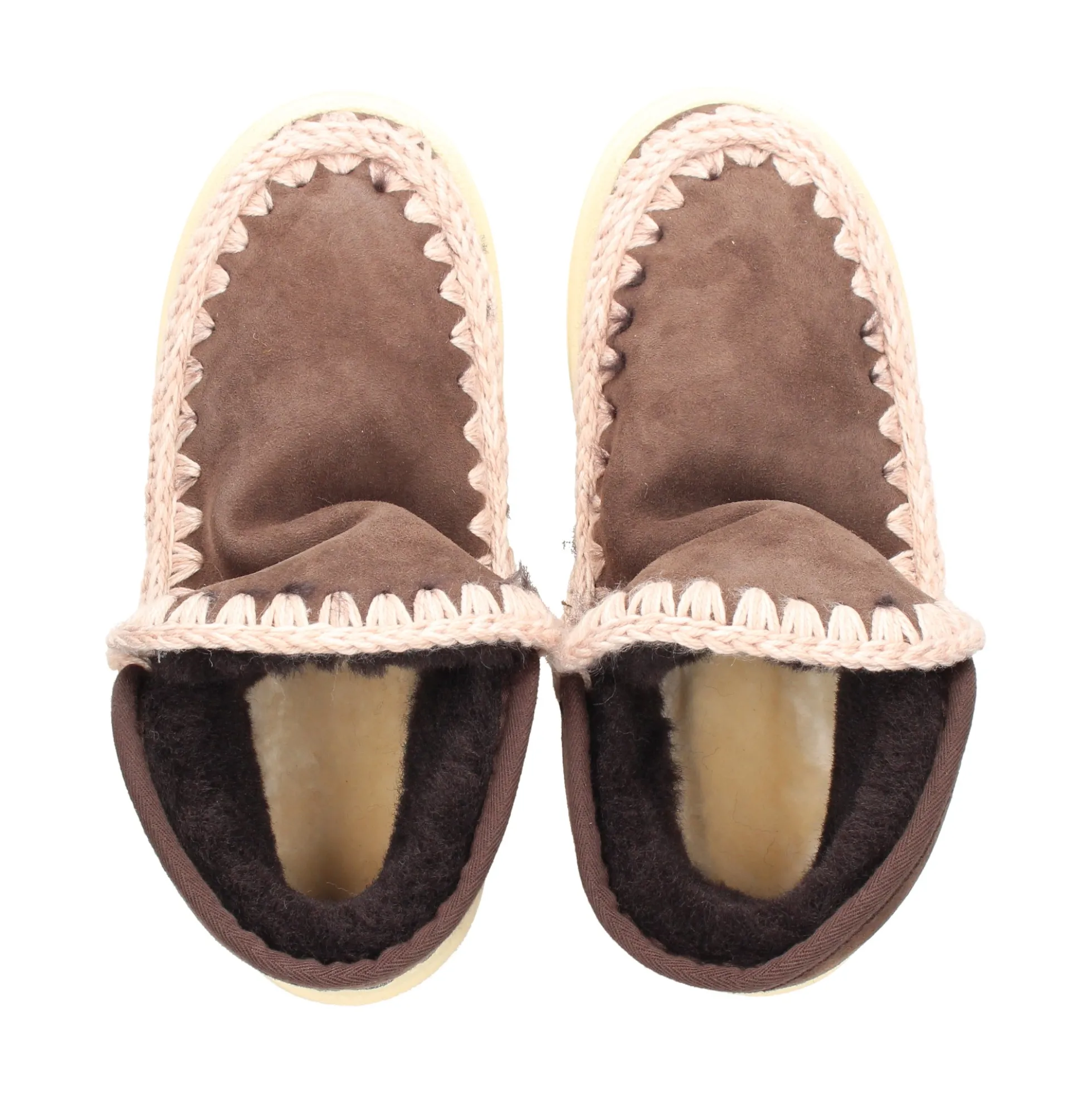 MOU Botines planos de Mujer Eskimo sneak bold glitter logo MOCHA
