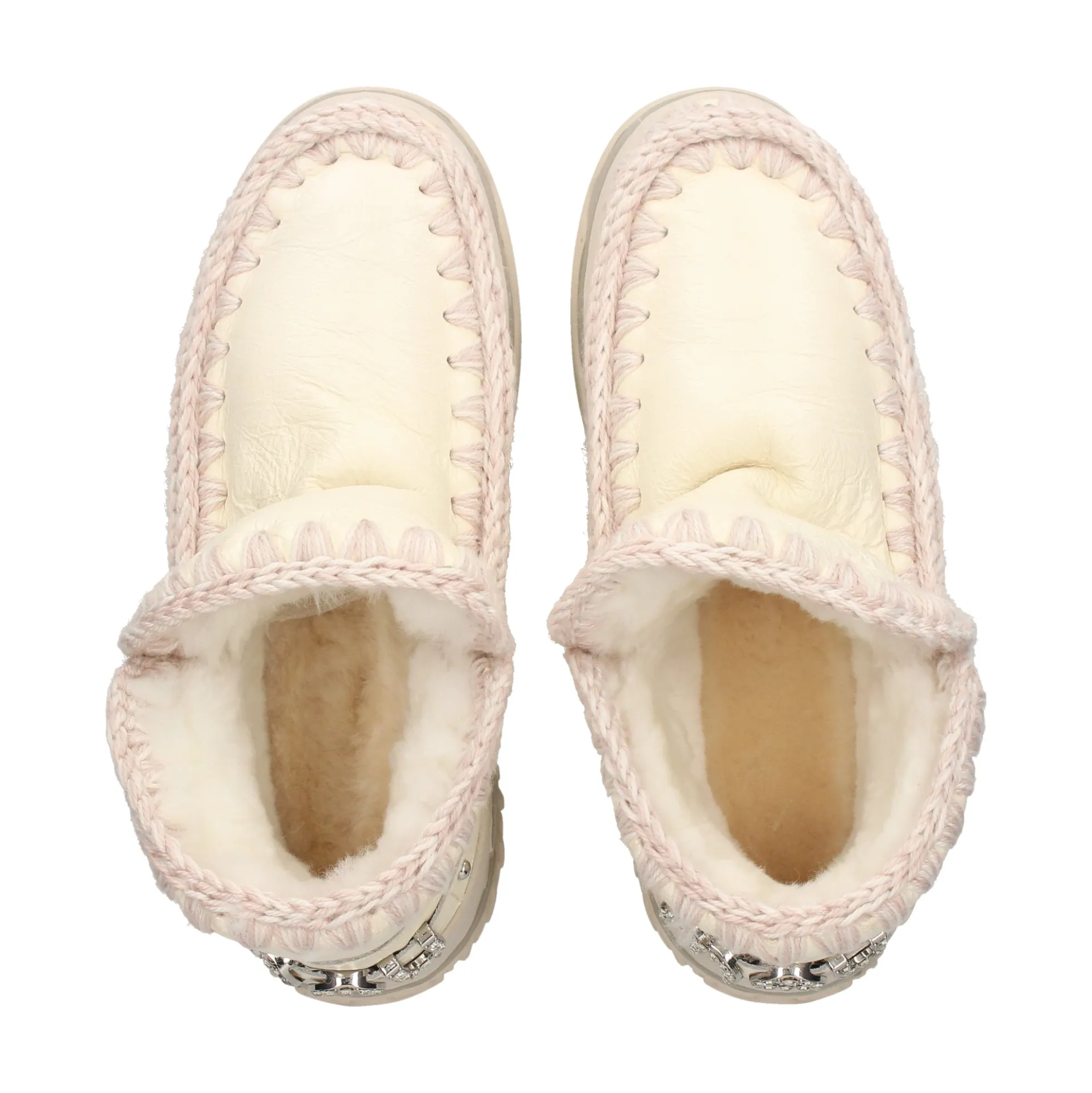 MOU Botines planos de Mujer Eskimo Trainer logo rhinestone WXWHI