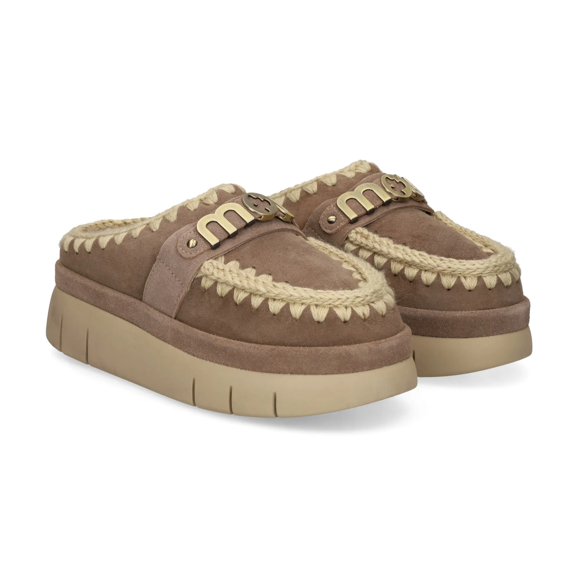 MOU Zuecos de Mujer Bounce welt clog suede ELGRY
