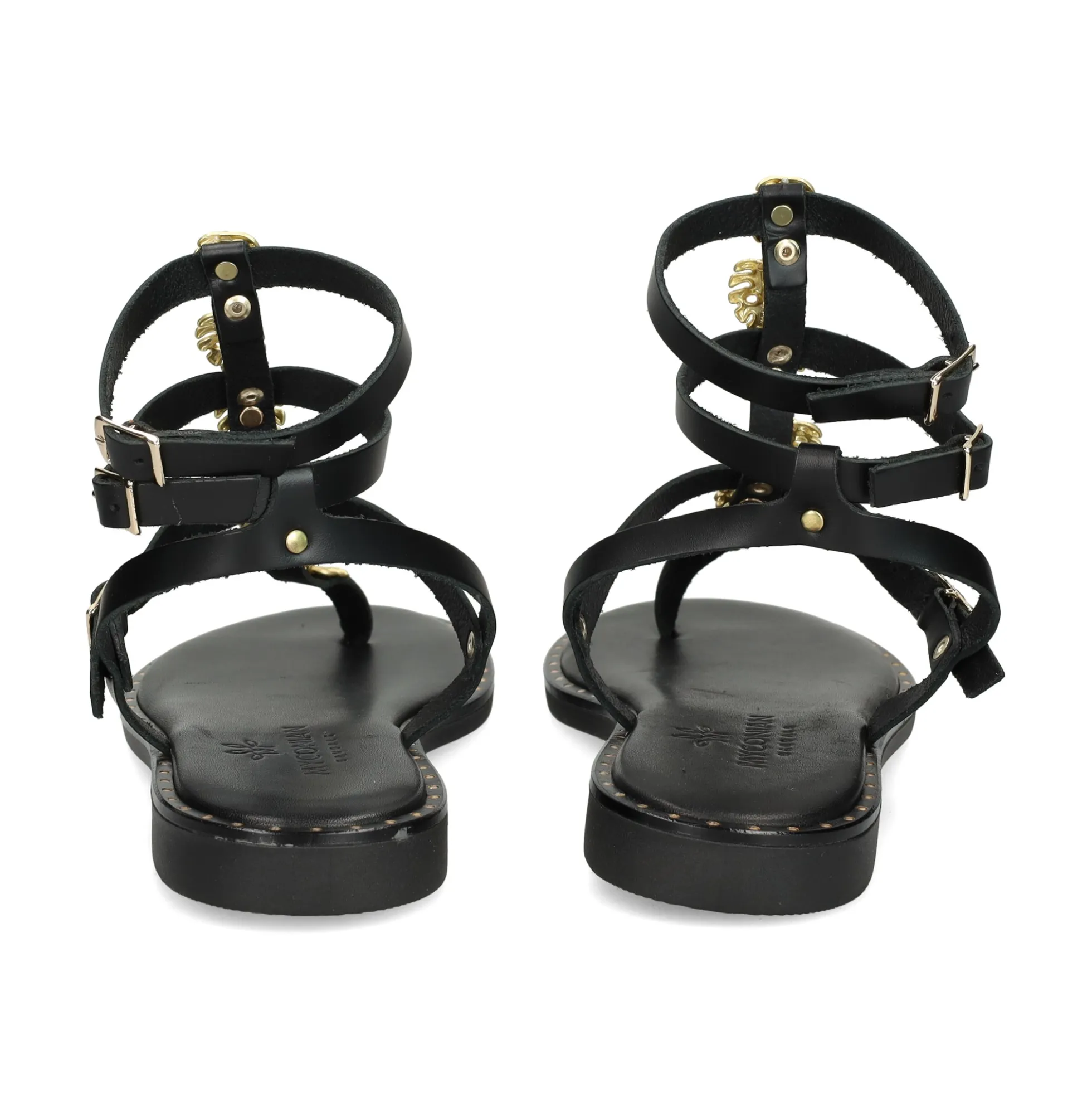 MYCONIAN Sandalias planas de Mujer 221082 NEGRO