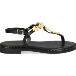 MYCONIAN Sandalias planas de Mujer 221582 NEGRO