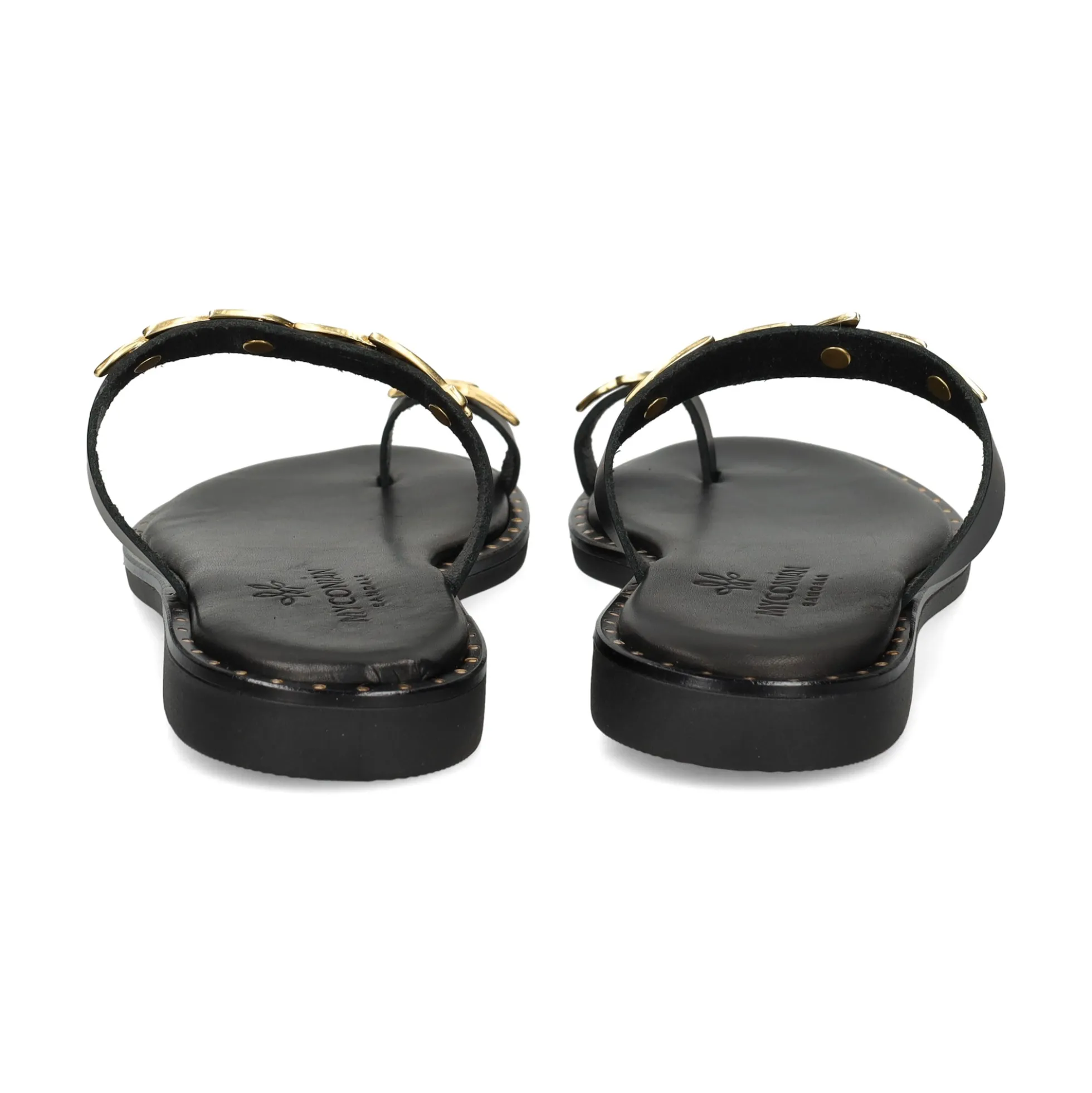 MYCONIAN Sandalias planas de Mujer 221381 NEGRO