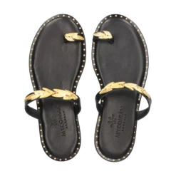 MYCONIAN Sandalias planas de Mujer 221381 NEGRO