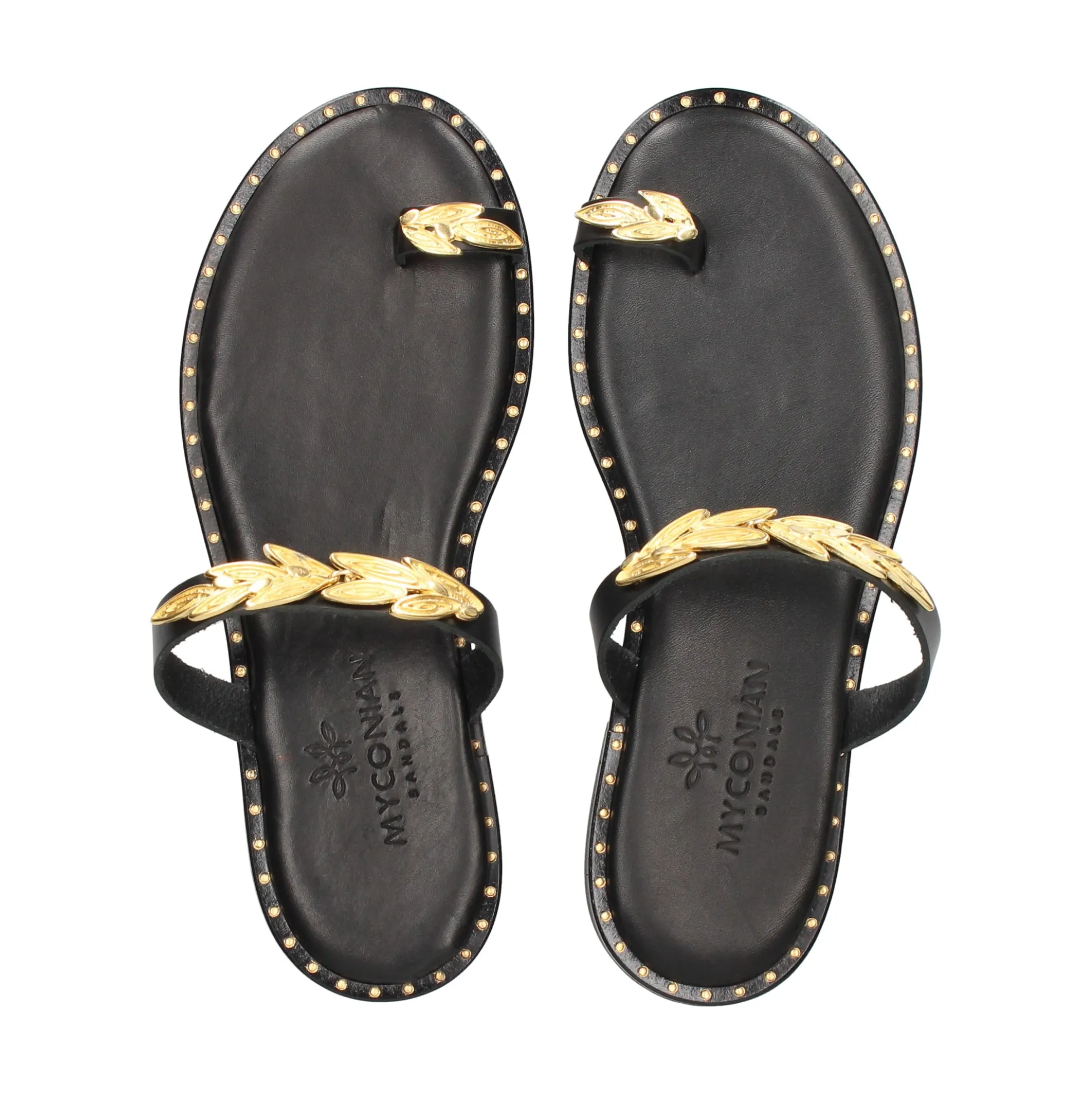 MYCONIAN Sandalias planas de Mujer 221381 NEGRO