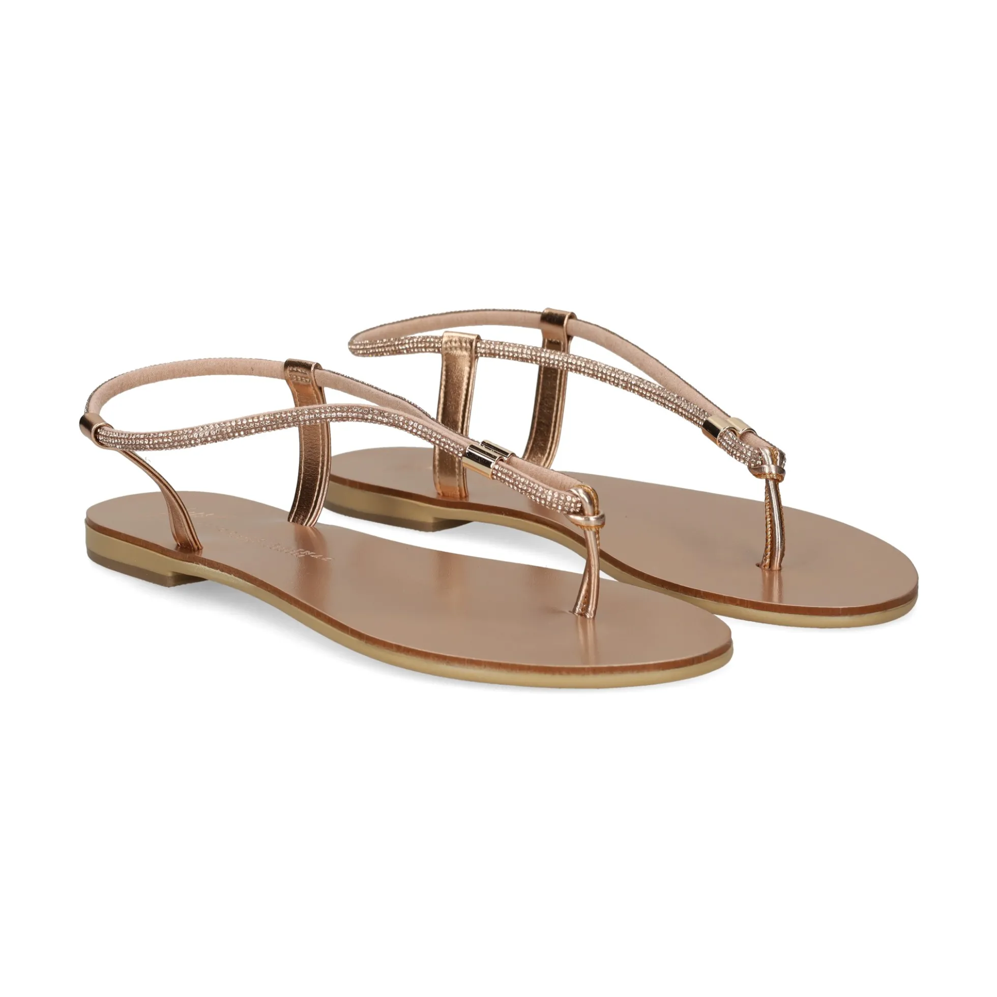 NICOLAS LAINAS Sandalias planas de Mujer 53-TCM COBRE