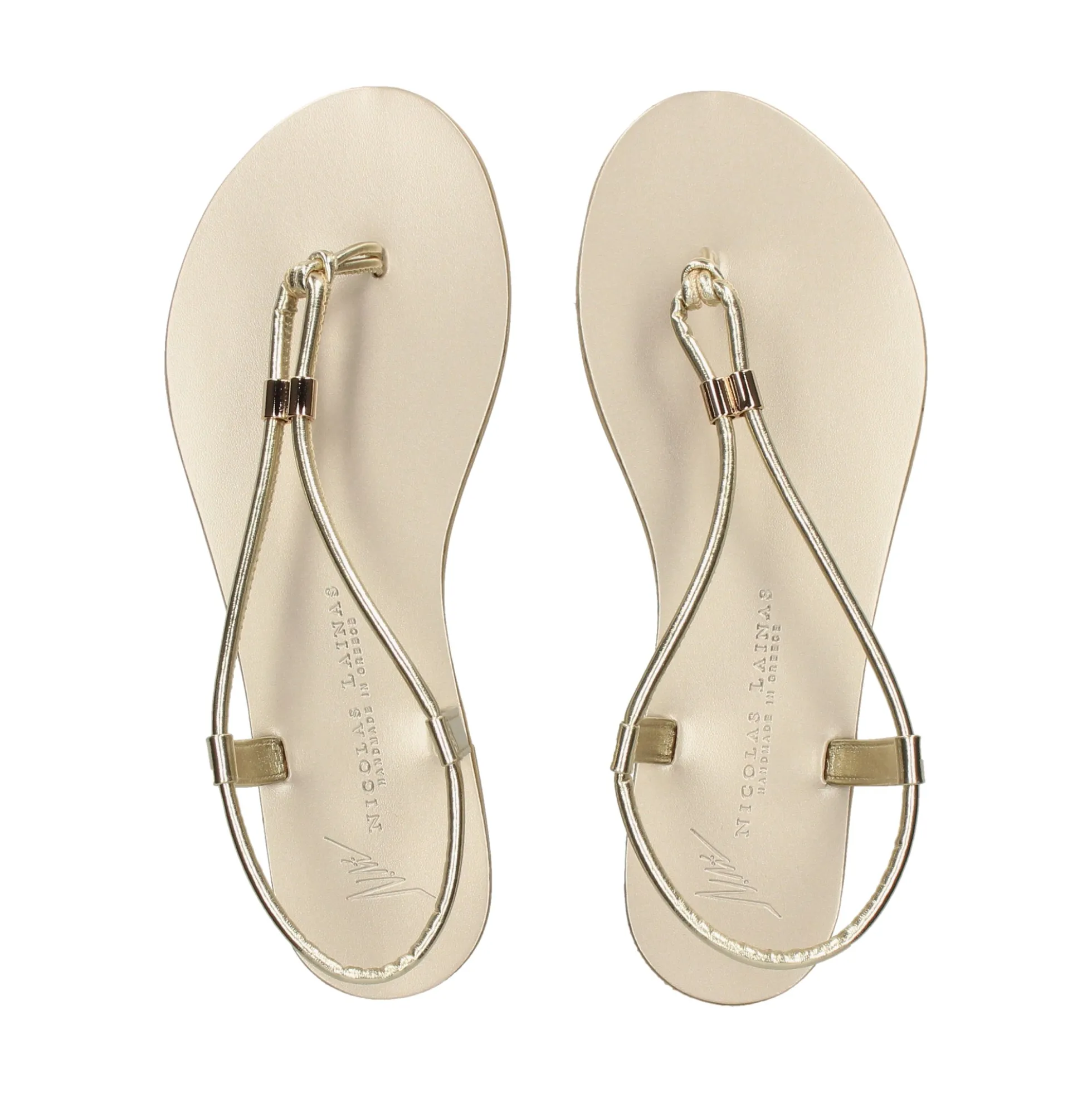 NICOLAS LAINAS Sandalias planas de Mujer 53-GM ORO