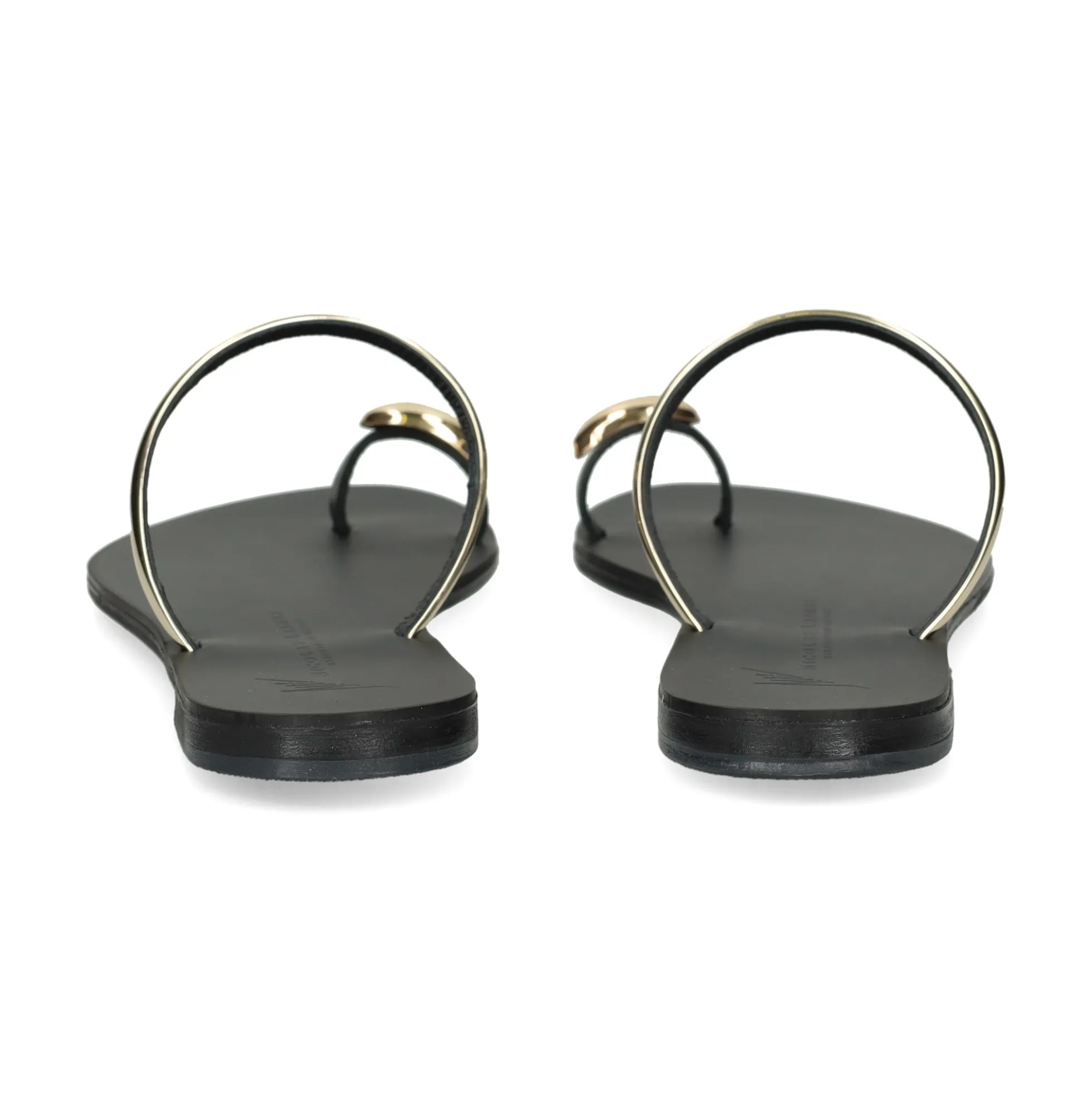 NICOLAS LAINAS Sandalias planas de Mujer 313L-T BLACK GOLD
