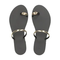 NICOLAS LAINAS Sandalias planas de Mujer 313L-T BLACK GOLD