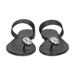 NICOLAS LAINAS Sandalias planas de Mujer 243-B NEGRO