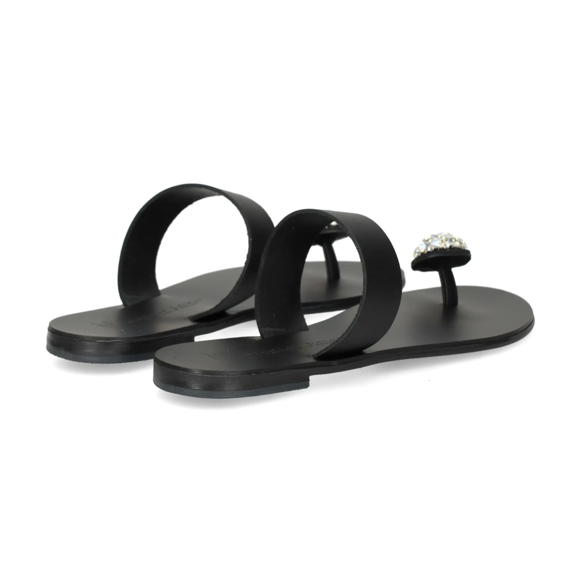 NICOLAS LAINAS Sandalias planas de Mujer 243-B NEGRO