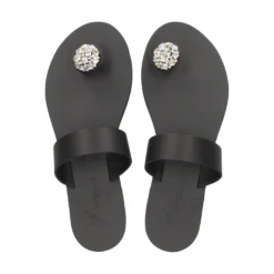 NICOLAS LAINAS Sandalias planas de Mujer 243-B NEGRO