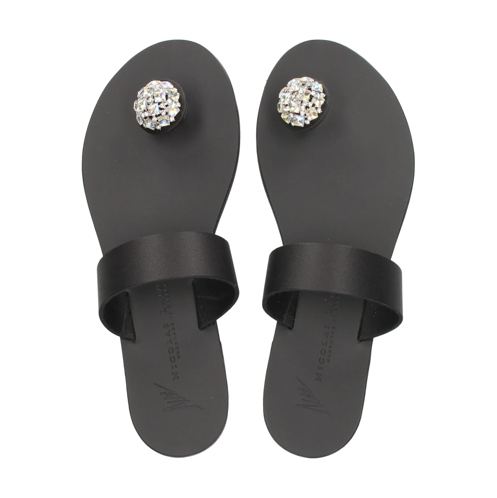 NICOLAS LAINAS Sandalias planas de Mujer 243-B NEGRO