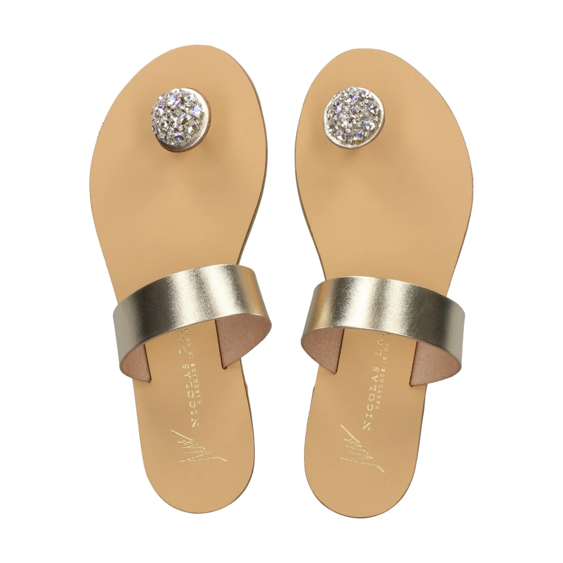 NICOLAS LAINAS Sandalias planas de Mujer 243-B ORO