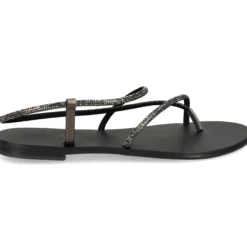 NICOLAS LAINAS Sandalias planas de Mujer 67-TC NEGRO