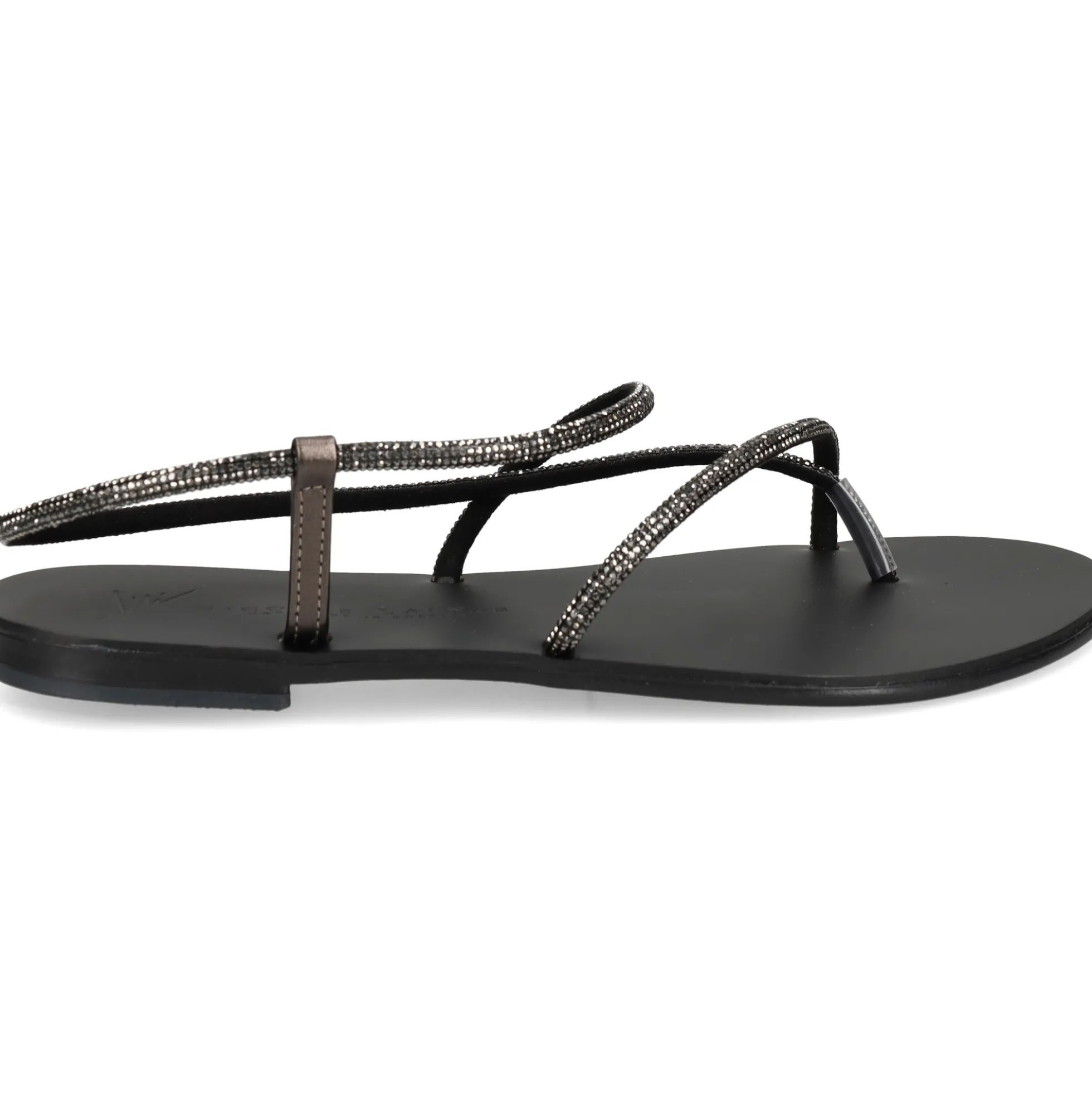 NICOLAS LAINAS Sandalias planas de Mujer 67-TC NEGRO