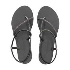 NICOLAS LAINAS Sandalias planas de Mujer 67-TC NEGRO