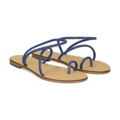 NICOLAS LAINAS Sandalias planas de Mujer 63-TC AZUL