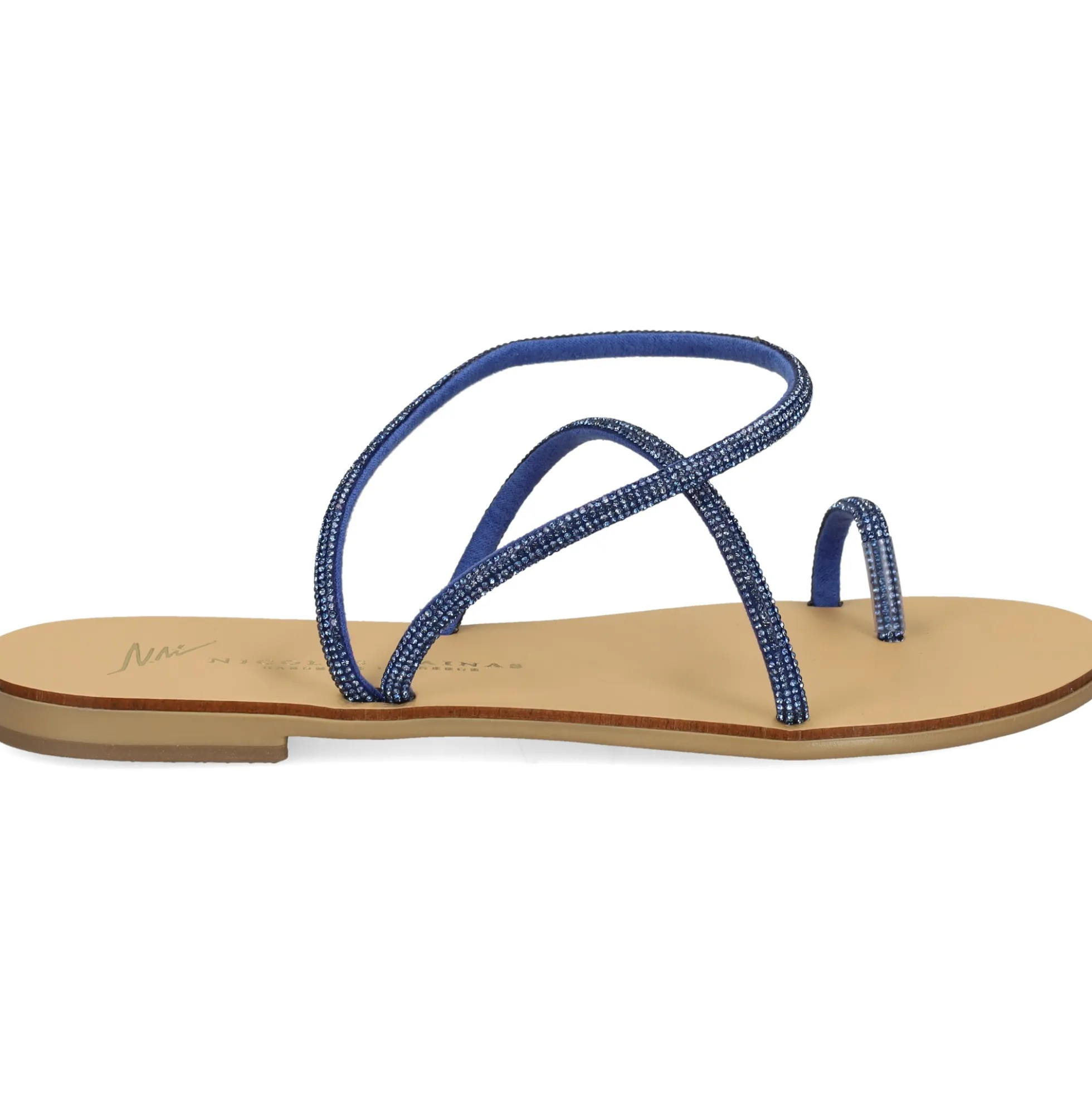 NICOLAS LAINAS Sandalias planas de Mujer 63-TC AZUL