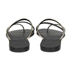 NICOLAS LAINAS Sandalias planas de Mujer 927-T BLACK GOLD