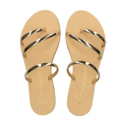 NICOLAS LAINAS Sandalias planas de Mujer 27-T ORO