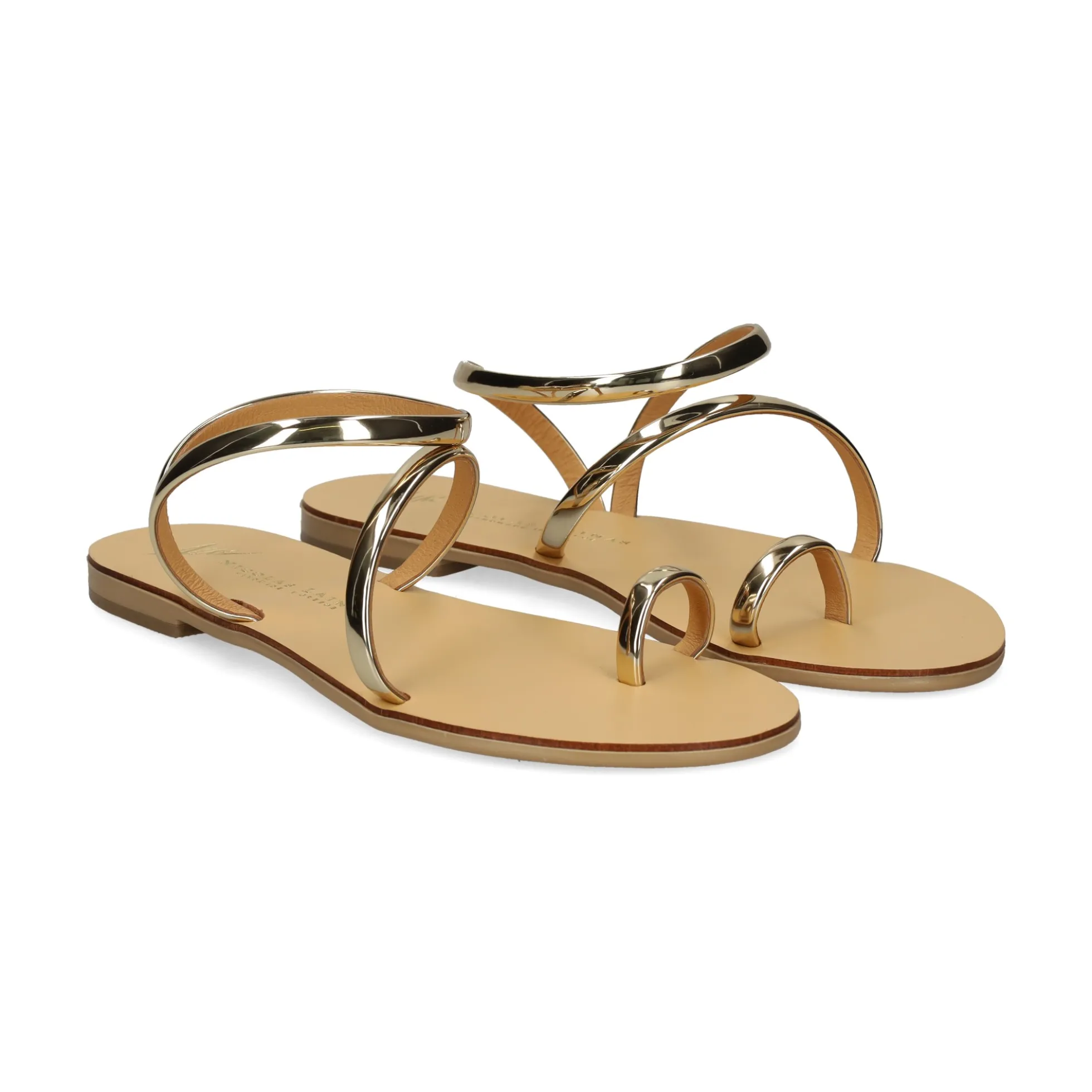 NICOLAS LAINAS Sandalias planas de Mujer 63-T ORO