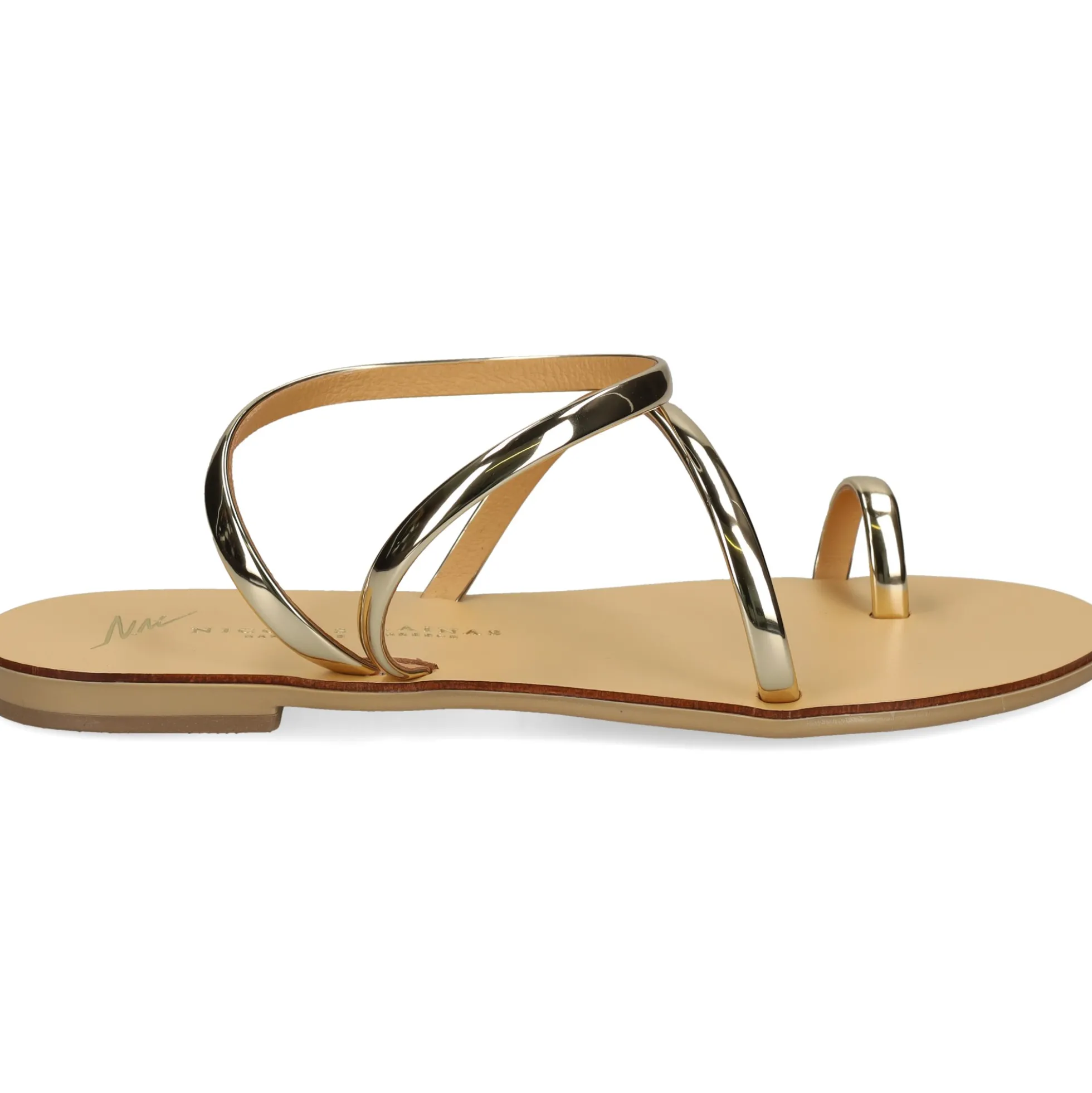 NICOLAS LAINAS Sandalias planas de Mujer 63-T ORO